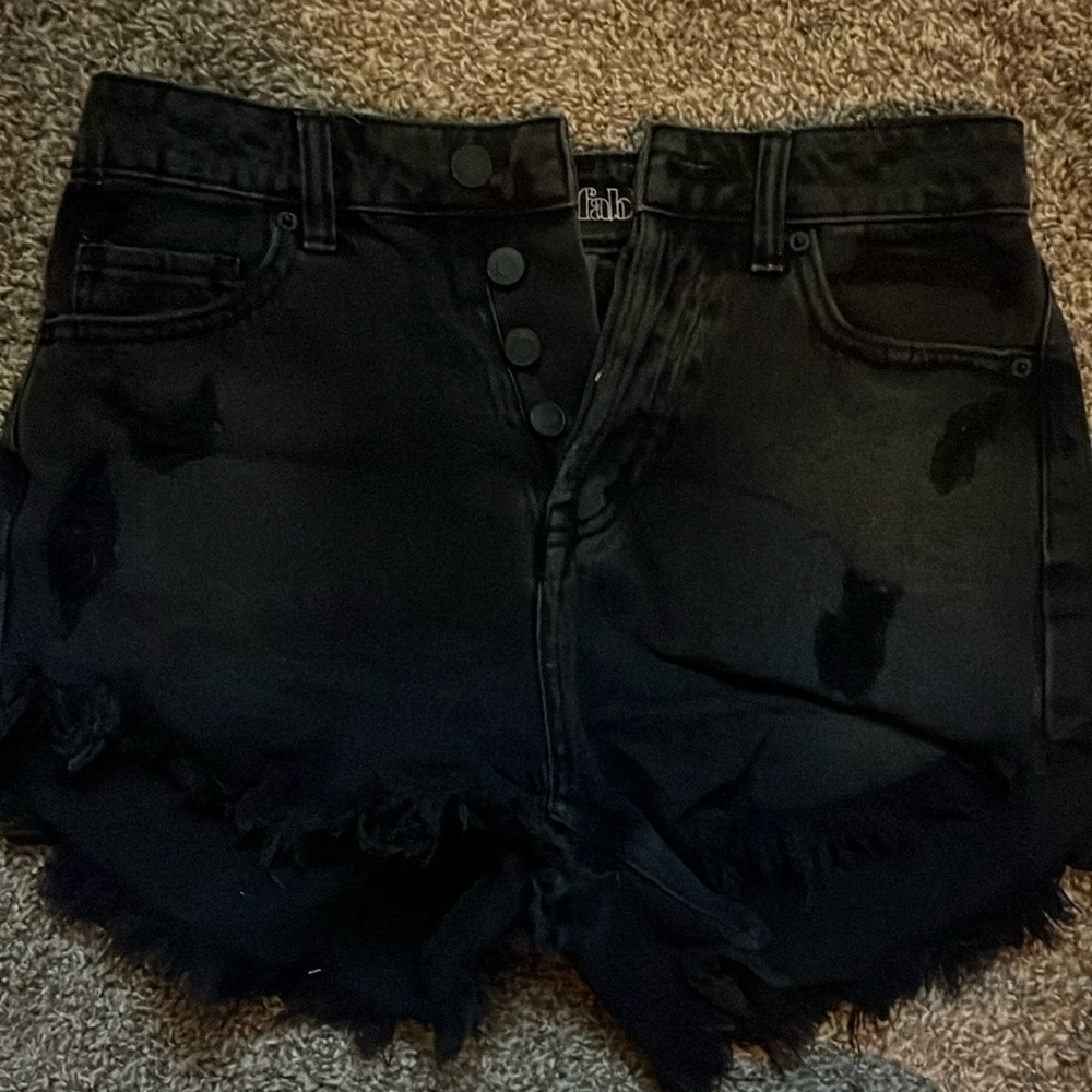 Wild Fable Black Distressed High Waisted Jean Short Size 00.